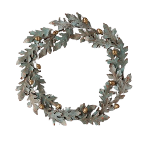 Marco de corona de decoración del hogar para Año Nuevo diseño de flores de Metal CORONA DE Metal para puerta Delantera pared fiesta de boda - Product Image 5