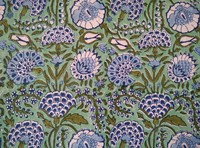 Ensemble de serviettes en coton imprimées à la main à motifs floraux verts, réutilisables, bord festonné, broderie, carrées, pour la cuisine, l'extérieur, les mariages