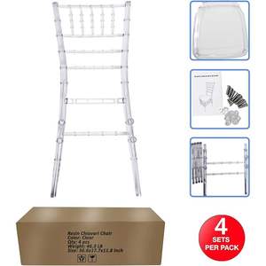 Sillas Chiavari Modernas de Acrílico Transparente para Bodas, Fiestas y Recepciones - Product Image 5