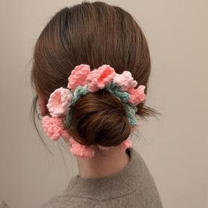 Accessoire de cheveux fait main au design délicat, élastique à cheveux transfrontalier en forme de fleur de muguet, en coton - Product Image 3