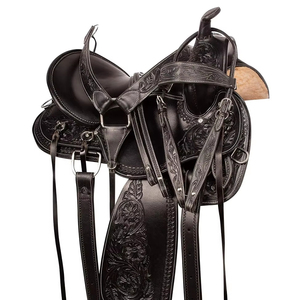 Selle Western en cuir véritable de qualité supérieure pour cheval Selle de course pour équitation Selle Western - Product Image 1
