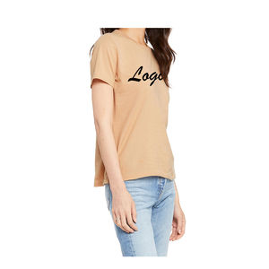 Camiseta de alta calidad al por mayor nueva camiseta Unisex manga verano algodón liso Color personalizado camiseta de gran tamaño para mujer - Product Image 1