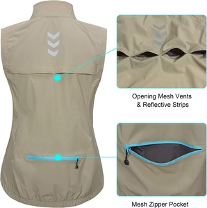 Women's Lightweight Softshell <b>Vest</b> Summer Windproof Sleeveless Jacket for Golfing Cycling <b>Running</b> - Product Image 4