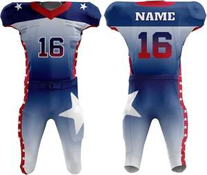 Uniformes de fútbol americano transpirables de secado rápido con logotipo personalizado impreso, precio de fábrica, estilo de conjunto MOQ bajo - Product Image 4