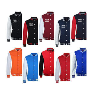 Casual Stand Collar invierno estilo liso teñido hombres 100% lana Varsity chaqueta calidad superior diferentes tamaños - Product Image 1