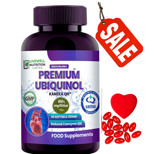 Suplemento de CoQ10 Ubiquinol Kaneka Premium 200mg en Cápsulas Blandas Vegetarianas, Forma Reducida - Product Image 1