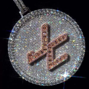 Pendentif en diamant VVS Moissanite taille ronde glacé Pendentif personnalisé de style hip-hop Cadeau de mariage pour homme en argent sterling 925 - Product Image 2