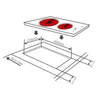 Cuisinière à induction électrique 12v dc Plaques chauffantes en verre céramique Table de cuisson Prix de gros Chine