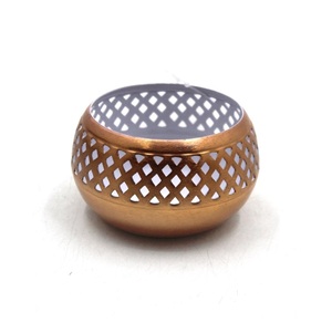 Forme ronde décoration de noël fer support votif éclairage de table décoration Nickel bougeoir pour éclairage décor - Product Image 6