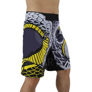 Pantalones cortos de secado rápido MMA transpirables para hombre, sólidos, informales, BJJ, entrenamiento de agarre, cierre de cintura elástica, logotipo personalizado, fabricante OEM - Product Image 5