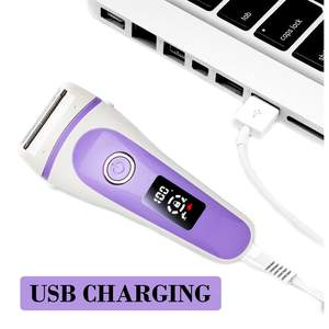 Afeitadora Eléctrica para Mujer, Doble Cuchilla, Uso en Seco/Húmedo, Recortadora de Bikini para Depilación Corporal, Rostro, Brazos, Piernas, Axilas, IPX7, Pantalla LED - Product Image 3