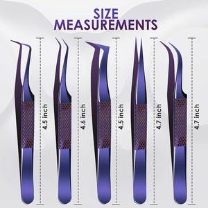 Pince à cils pour une utilisation facile Pince à cils de précision pour une application professionnelle des cils en acier inoxydable ergonomique - Product Image 6