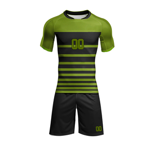 Uniformes de fútbol de poliéster de diseño personalizado de la mejor calidad, servicio OEM, ropa de equipo, Conjunto de camiseta y pantalones cortos de fútbol a precio barato - Product Image 2