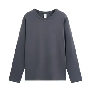 T-shirt unisexe 100% coton 220g col en coton peigné épaules tombantes longueur de coupe modèle personnalisé écran lourd pour hommes - Product Image 1