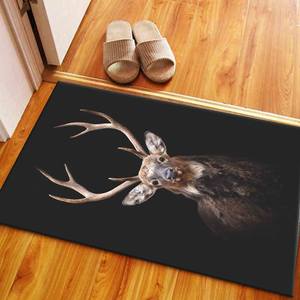 Alfombra Estampada con Diseño de Ciervos, Alfombra Antideslizante con Hermoso Diseño de Animales, Alfombra de Chenilla - Product Image 5