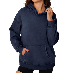 Sudaderas al por mayor para mujer, estilo casual urbano, con hombros caídos, transpirables, ecológicas, de punto para mujer - Product Image 1