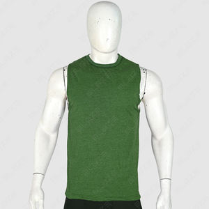 Camiseta de algodón para correr con logotipo personalizado al por mayor, camisetas atléticas musculosas, ropa deportiva sin mangas para entrenar, camiseta sin mangas para gimnasio para hombre - Product Image 3