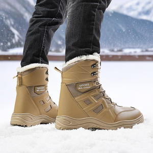 Botas de invierno para hombre, de caña alta, acolchadas, gruesas, para exteriores, cómodas, antideslizantes, para senderismo, cálidas y duraderas, para la nieve. - Product Image 2