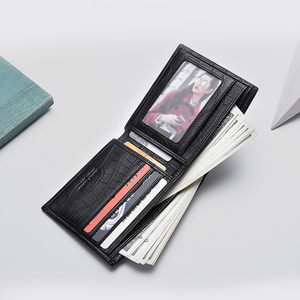 กระเป๋าสตางค์หนังแท้สำหรับผู้ชาย ดีไซน์เนอร์ ผลิตตามสั่ง กระเป๋าใส่บัตรแบบนิ่ม พร้อมช่องใส่เงินสด ดีไซน์บางเฉียบ แบรนด์ส่วนตัว รุ่นใหม่ - Product Image 1