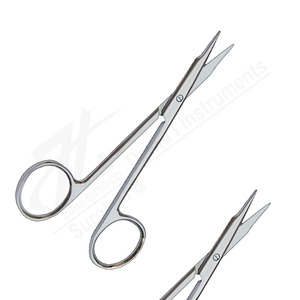 สตีเวนส์กรรไกรผ่าตัดสแตนเลสแบบ Supercut โค้ง/ทื่อยาว114มม. ผลิตจากปากีสถาน - Product Image 1