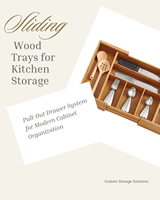 Tiroirs coulissants simples en bois brut de haute qualité pour armoires de cuisine - Solution d'organisation intelligente pour la vaisselle