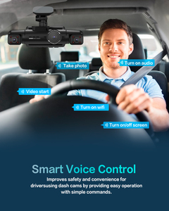 360 °   <span class=keywords><strong>Cam</strong></span>éra de tableau de bord 4 canaux 2K+1080P*3, 4 objectifs, pour voitures, avec vision nocturne, GPS intégré, WiFi 5G, surveillance de stationnement 24h/24 - Product Image 3