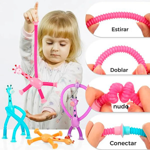 Pop Tubes Juguete Sensorial Antiestrés Jirafa Elástica de Colores - Colores Surtidos - Product Image 6
