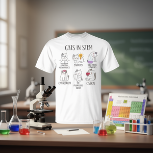 T-shirt promozionale con design a tema catabolismo cationico per insegnanti di scienze (STEM) - Product Image 3