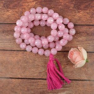 Collar Mala de Cuentas Facetadas de Piedra de Cristal Natural - Gemas Hechas a Mano de 10mm para Meditación, Yoga, Reiki y Japa - Para Hombres y Mujeres - Product Image 3