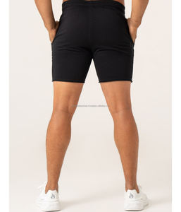 Pantalones cortos deportivos de verano para hombre, informales, de tela de lona con patrón sólido, transpirables, de secado rápido, con cremallera y cintura media - Product Image 4