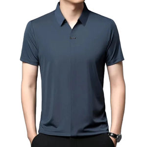 Polyester/Cotton <b>Summer</b> Waffle Fabric Breathable Fashion <b>Men's</b> Polo <b>Shirt</b> Solid Color Casual Comfortable Street Wear Digital - Product Image 3