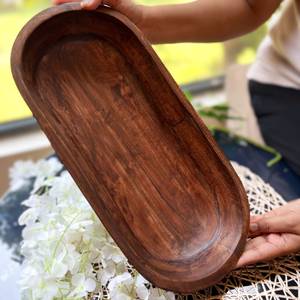 ชามไม้ยาวแกะสลักด้วยมือสีวอลนัทของขวัญที่ไม่ซ้ำกันสำหรับพ่อแม่ของขวัญชุดรวมครอบครัว - Product Image 5