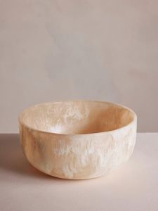 Offre spéciale Ensemble de 2 bols à tremper en résine blanche et verte, effet marbre, faits à la main, idéaux pour les sauces, les ustensiles de cuisine à vendre - Product Image 4