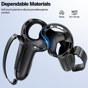 Housse de poignée de contrôleur pour Meta Quest3s/Quest3 VR accessoires étui de protection en peau de silicone avec serrure de porte de batterie - Product Image 4
