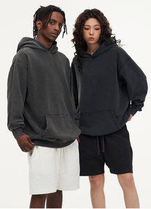 Sweat-shirts à capuche en coton délavé 425 g/m², sweats-shirts vierges, logo personnalisé, vêtements à capuche, mode vintage, sweat-shirt ample et lourd - Product Image 4