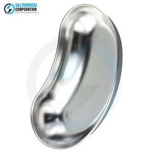 Plato de riñón de acero inoxidable Soporte de instrumento quirúrgico manual con diseño curvo Durable Reutilizable para uso en cirugía general - Product Image 4