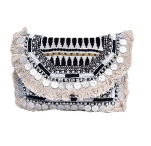 Sacs de pochette en toile de jute pour femmes avec poignée en chaîne Forme de taille personnalisée Sac fourre-tout en toile fait main de haute qualité Usage quotidien - Product Image 3