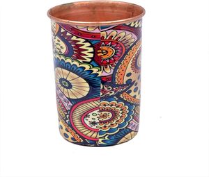 Verre imprimé en laiton fabriqué à la main avec des motifs vintage Verre à shot d'inspiration rétro esthétique - Product Image 2