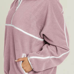 Sudadera de Forro Polar Sherpa para Mujer, Cuello Camisero, Alta Calidad, Colores Personalizados, Estilo Urbano, Transpirable, para el Frío Invierno - Product Image 2