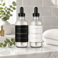 Étiquette autocollante en vinyle imperméable à l'eau avec impression personnalisée en feuille d'or pour flacon compte-gouttes d'huile de croissance capillaire, pour produits capillaires, vente en gros