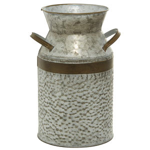 Nouveauté Rustiq boîte à lait en métal avec poignée anti-tache récipient fini galvanisé pour la maison et la ferme, option d'impression personnalisée - Product Image 1