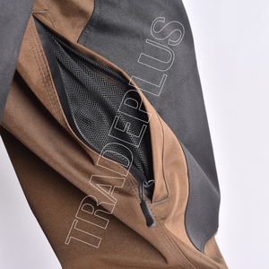 Pantalones de esquí impermeables para hombre, estilo holgado, con bloques de color marrón y negro, de poliéster y nailon, con cierre de cremallera, para uso exterior de adultos. - Product Image 5