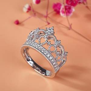 Jeulia <b>Crown</b> Design Sterling Silver Children's Fashion <b>Ring</b> with Zircon - Product Image 6