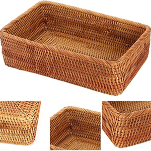 Cesta de almacenamiento de algas marinas rectangular ecológica de alta calidad, diseño Flexible tejido, cocina, baño, uso de lavandería, Kit de accesorios - Product Image 2