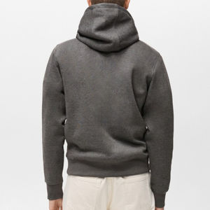 Sweat à capuche d'hiver unisexe personnalisable de haute qualité polaire respirant imperméable solide noir moyen gris chiné sweat à capuche - Product Image 6