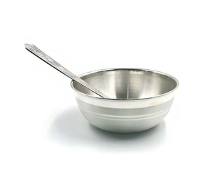 Nuevo producto, diseño antiguo, cuenco de acero inoxidable, cuchara para bebé, usado a un precio increíble - Product Image 4