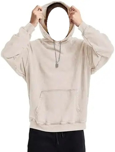 Sudaderas con capucha de lavado ácido de último diseño para hombres Transpirable Vintage Servicio OEM Patrón sólido Ropa con capucha de invierno-Venta al por mayor - Product Image 5