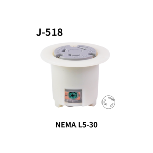 Câbles d'extension électriques industriels compatibles Hubbell J-518 avec prise à verrouillage rotatif NEMA L5-30 à entrée à bride /cUL pour - Product Image 1