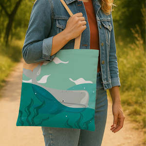 Handmade Portable Ocean Theme Tote <b>Bag</b> with Zippered Closure Customizable Logo Made <b>Straw</b> Polyester Lining for Summer Spring Use - Product Image 2