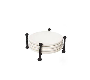 Hot Selling Metal <b>coaster</b> Stand Best Quality Piece <b>Black</b> Coating Piece Storage Keeping Both Round & Square for Sale - Product Image 5